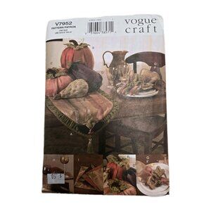Vogue V7952 Uncut Sewing Pattern Autumn Table Accessories